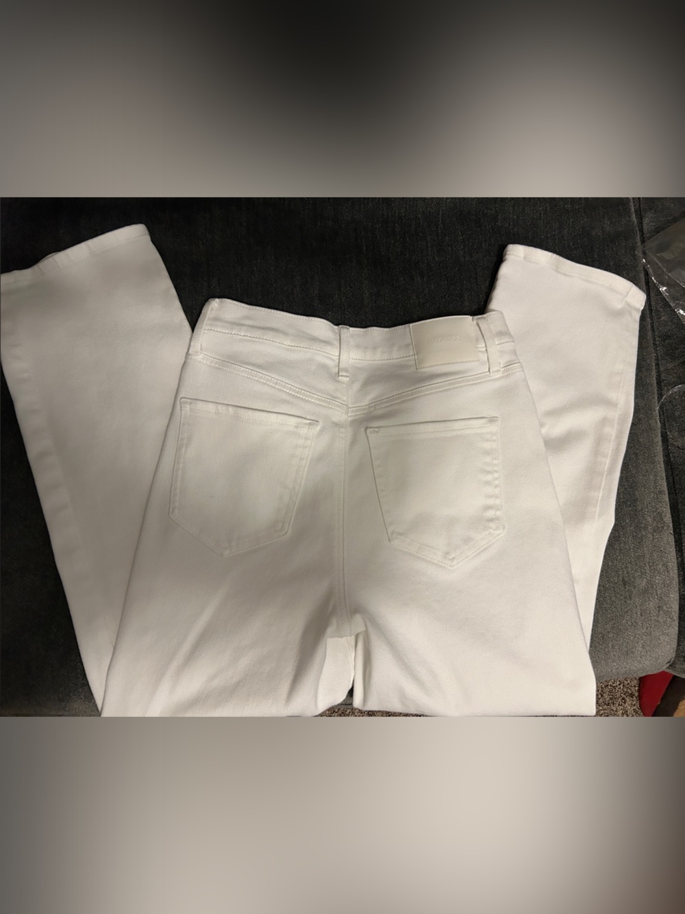 Express White Ankle-Length Straight Jeans - Picture 8 of 8
